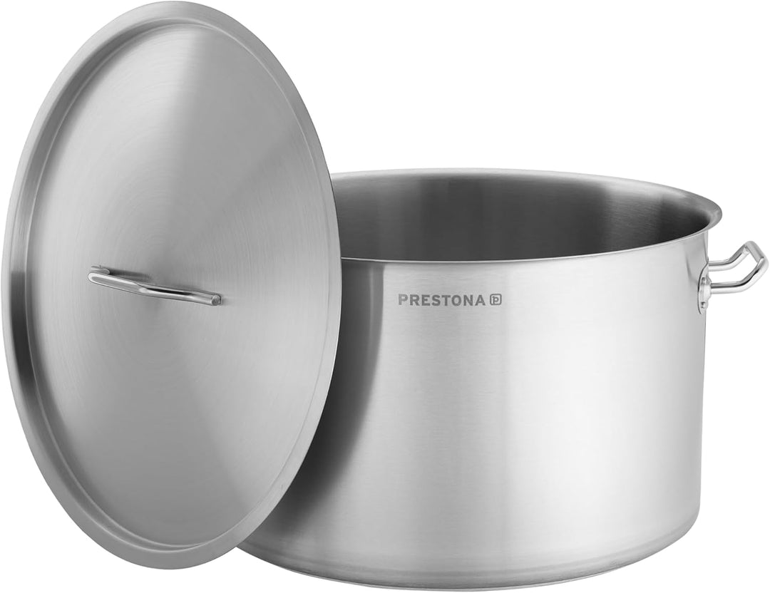 TECHNICA PRESTONA Topf Induktion 113 l – Kochtopf aus Edelstahl ⌀600 mm mit Deckel – Dreischichtbode