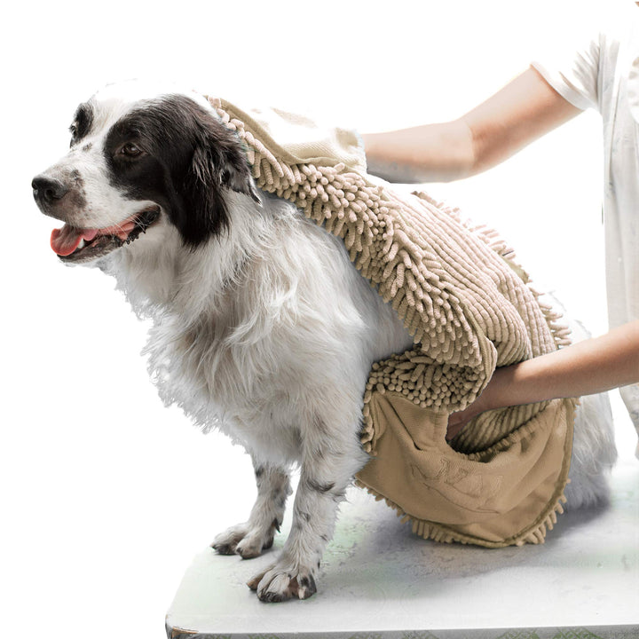 Tuff Pupper Schnelltrocknendes Handtuch für Hunde | Ultra saugfähiges Mikrofaser-Shammy | Extra gros