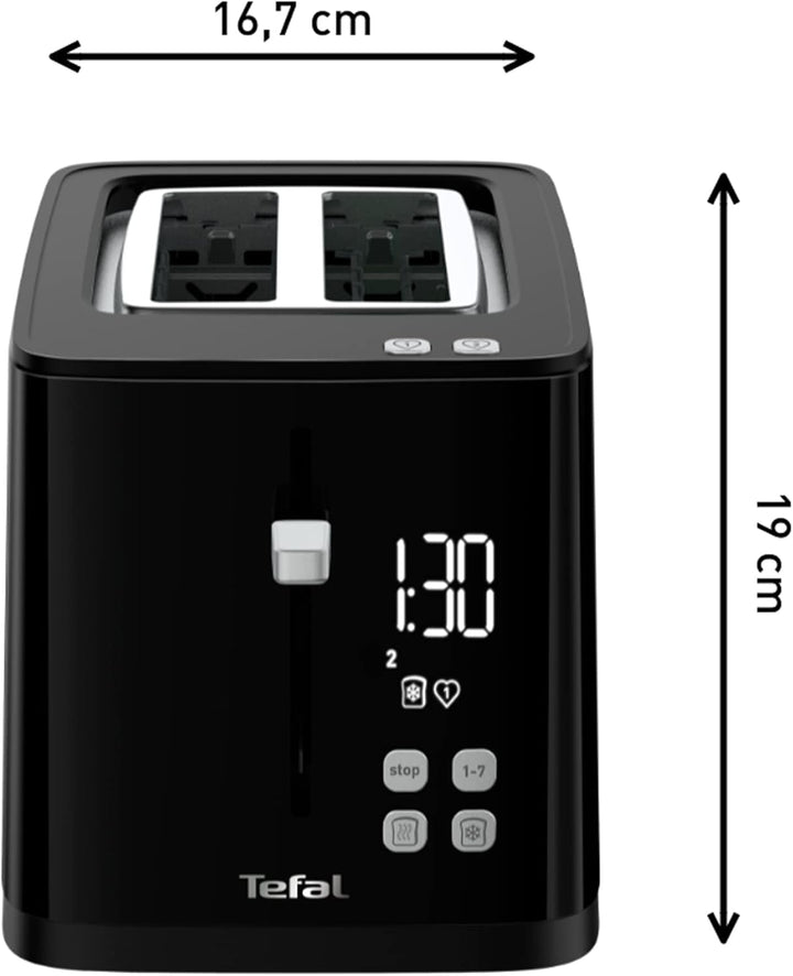 Tefal TL6408 Toaster | Für Zwei Lange Scheiben Favoriten-Einstellungen Countdown | Mit Digitaldispla