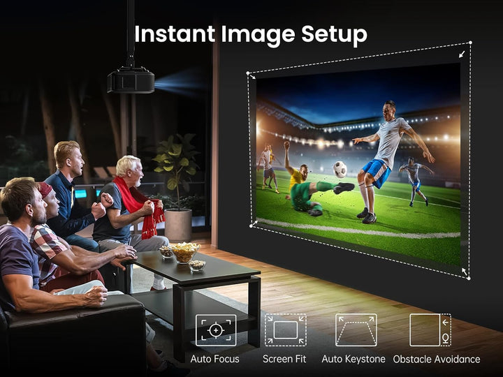 Yaber K3 Pro Projektor mit Subwoofer Set Smart Projektor mit Google TV, 30W Lautsprecher Sound von J