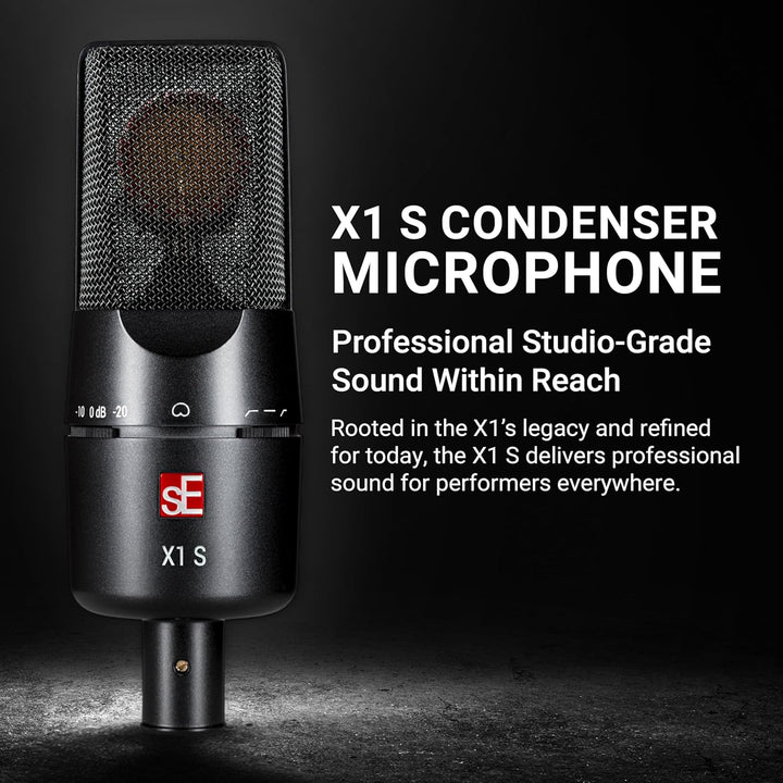SE ELECTRONICS X1 S Mikrofon und Akustik Panel Set schwarzes, schwarzes
