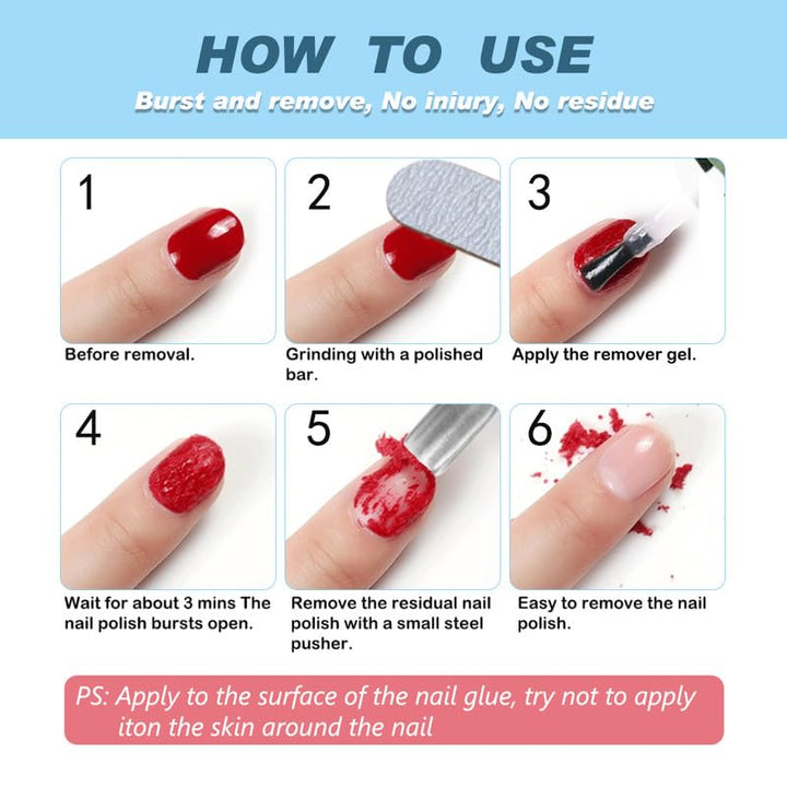 Nagellackentferner (2 Pack), Gelnägel Shellac Entferner Remover, Gel Remover Nägel, Entfernt Schnell