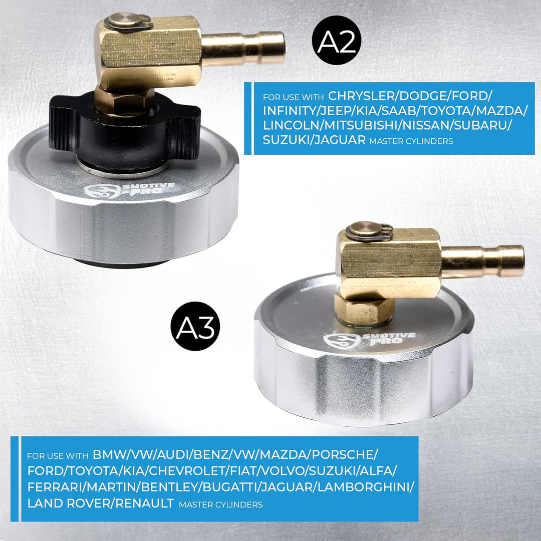 SMOTIVEPRO 5PCS Adapter Bremsflüssigkeitsbehälter Set, Bremsenentlüftungsgerät Adapter Hauptbremszyl