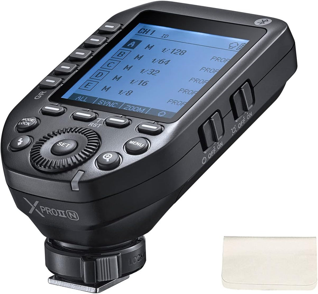 Godox XProII-N Drahtloser Blitzauslöser für Nikon Kamera, 1/8000s HSS TTL Konvertierung, manuelle TC