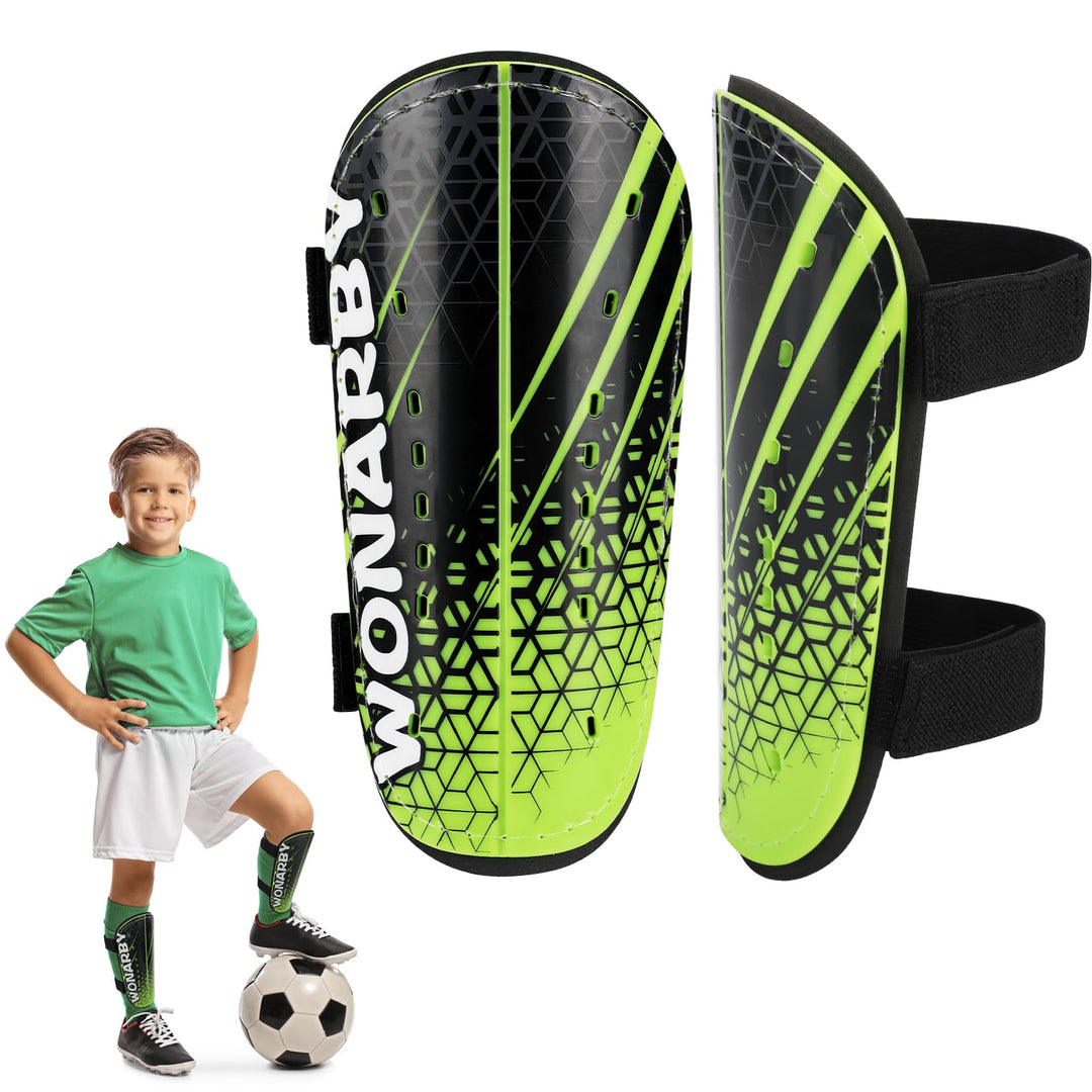 Schienbeinschoner Kinder Fussball Shin Pads - Fussball Ausstattung Mit Verstellbarem Klettverschluss