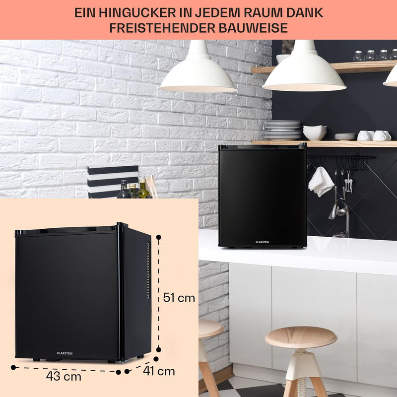 Klarstein Mini Kühlschrank für Zimmer, Mini-Kühlschrank für Getränke, Snacks & Kosmetik, Kleine Mini