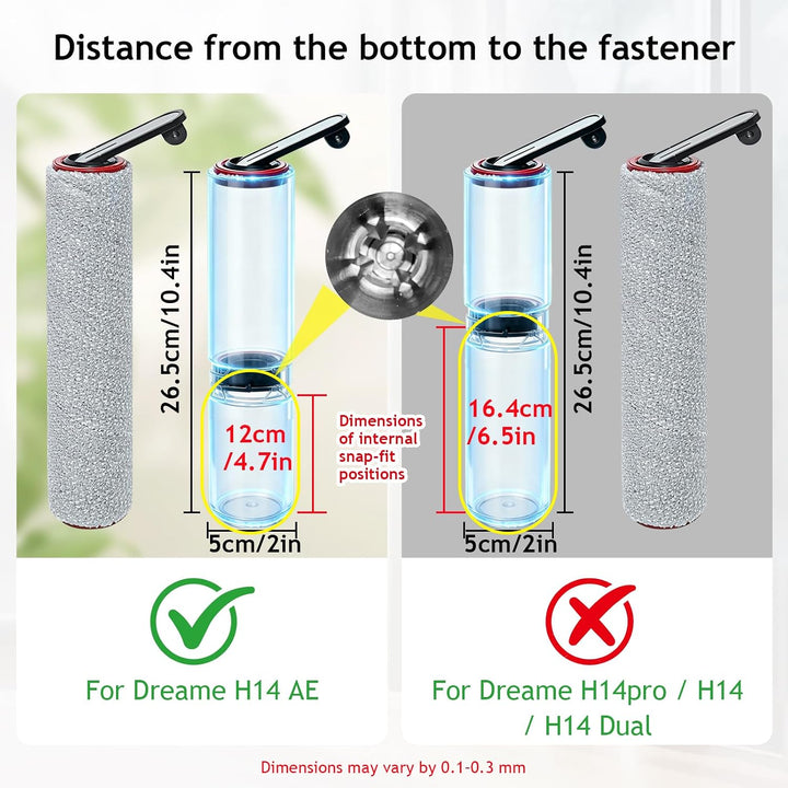 Bürstenrollen + Filter für Dreame H14 AE Zubehör Nass- und Trockensauger | Ersatzteile Walzenbürste