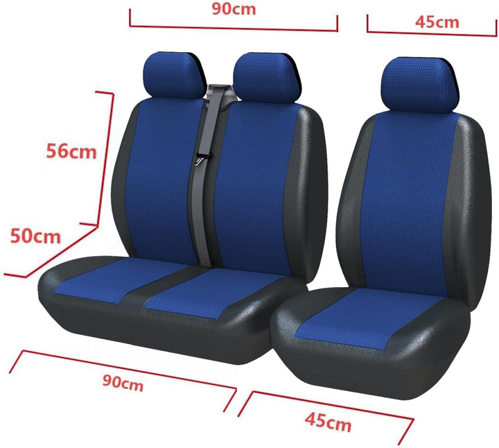 TOYOUN Universal Auto Sitzbezüge für Transporter LKW Vorn Autositzbezüge 2+1, Sitzbezug Fahrersitz +