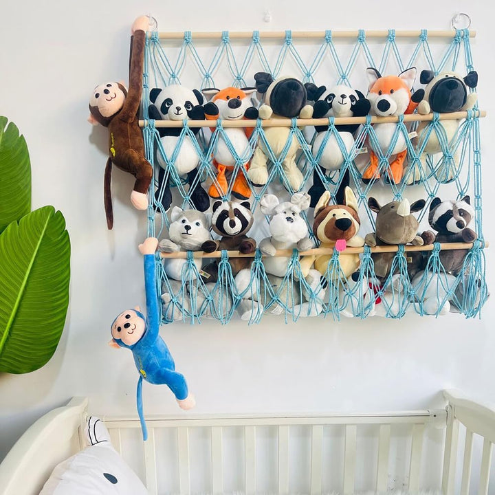 Stofftier Aufbewahrung Netz Hängematte Wandbehang Plüschtiere Netz Spielzeug Organizer Montage Höhen