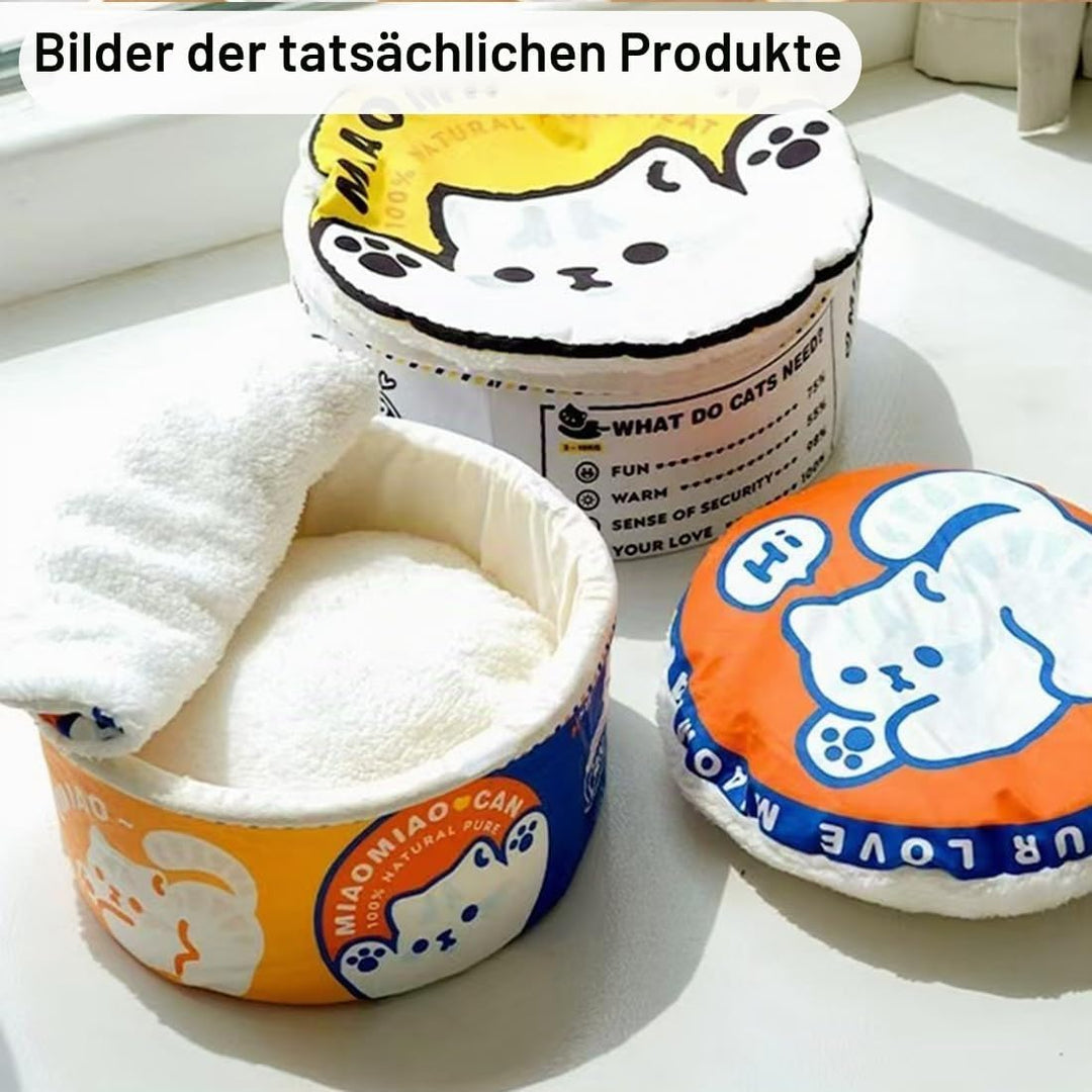 Katzenhöhle, Katzenbetten, Kuschelhöhle für Kätzchen, Bequemer Schlafplatz für Katzen Welpen, Plüsch