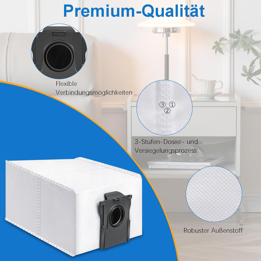 14 Staubbeutel Ersatz für MOVA P50 Pro Ultra/P10 Pro Ultra/S20 Ultra/P10 Ultra Staubsauger - Grossvo