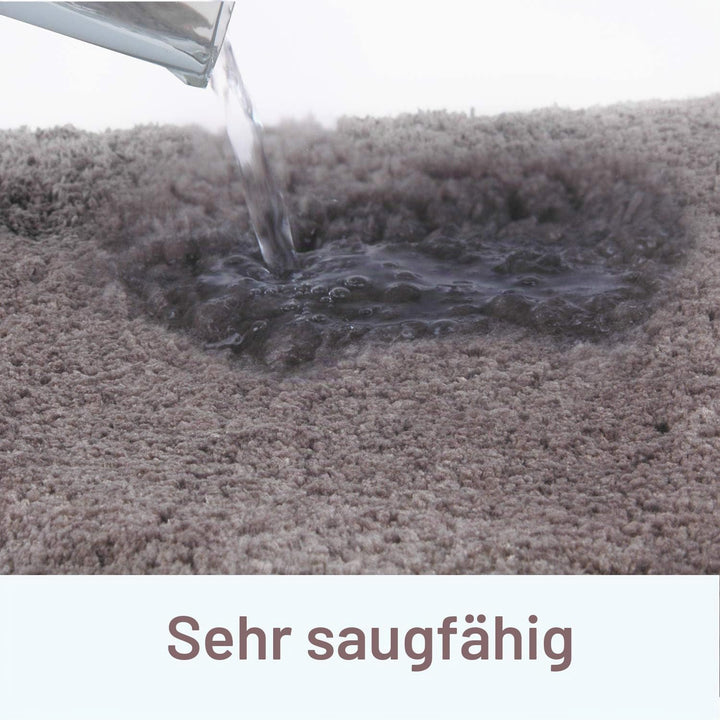 FCSDETAIL rutschfeste, Hochflor Badteppiche 70X120 cm, Maschinenwaschbare Badematte, Badvorleger mit