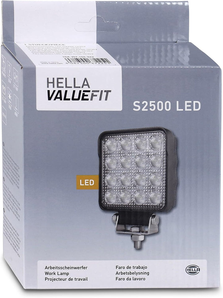 HELLA - LED-Arbeitsscheinwerfer - Valuefit S2500 - 24/12V - 2500lm - Anbau/geschraubt - schwenkbarer