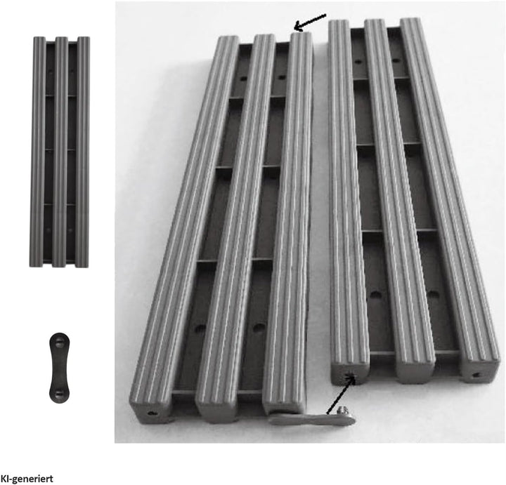 HTI living Gartenweg 655 cm Holzbohlenoptik Grau Gehweg Rollweg leicht zu verlegen