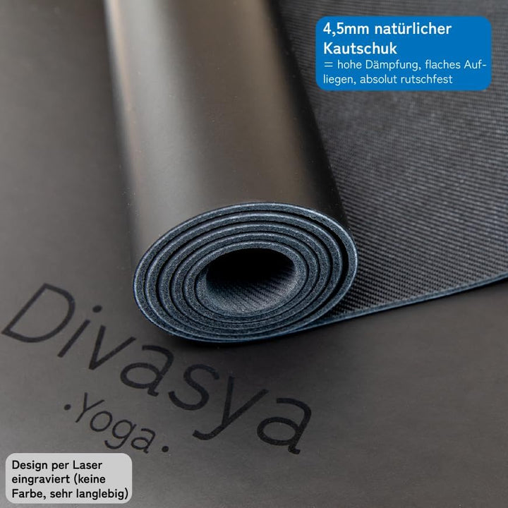 Premium Yogamatte rutschfest: Naturkautschuk rutschfest & japanische professional grip Oberfläche |