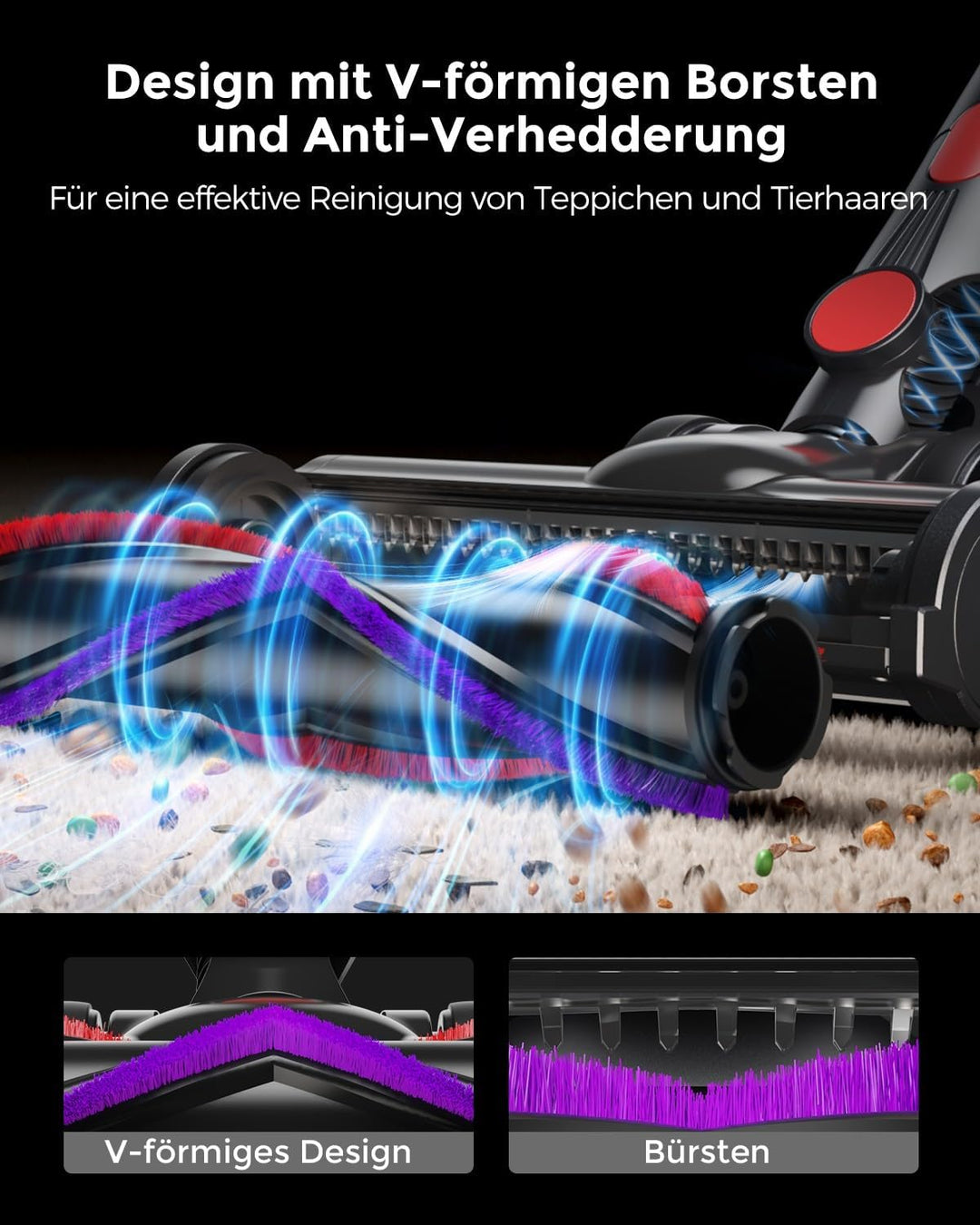 C10 EVO Kabelloser Staubsauger, 68 kPa / 600 W / 70 Minuten mit automatischem Modus, selbsttragendes