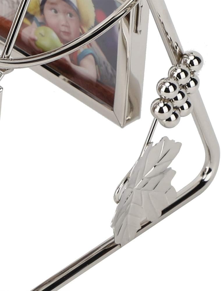 Omabeta Rotierender Riesenrad-Bilderrahmen, Einzigartiges Drehbares Bilderrahmen-Rack mit 6 Bilderra