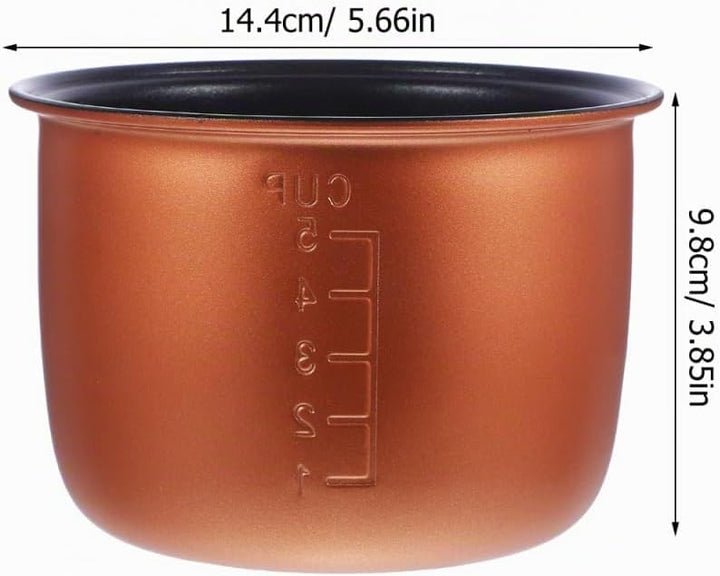 MOLUCKFU Reiskocher Innentopf Ersatz Aus Aluminiumlegierung Antihaftbeschichtet 1,2l Einsatz Mit Mes