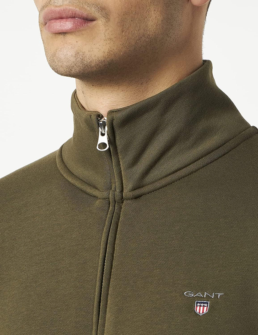 GANT Herren Full Zip Cardigan ORIGINAL Strickjacke MIT REIssVERSCHLUSS XS Racing Green, XS Racing Gr