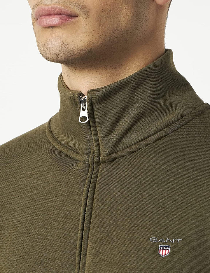 GANT Herren Full Zip Cardigan ORIGINAL Strickjacke MIT REIssVERSCHLUSS XS Racing Green, XS Racing Gr