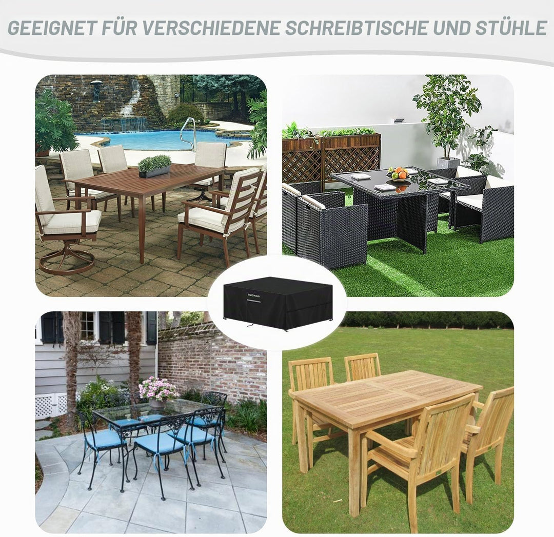 Abdeckung Gartenmöbel Winterfest Gartentisch Abdeckung Wasserdicht | Tischabdeckung Outdoor Wetterfe
