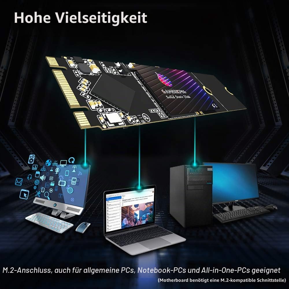 GamerKing SSD M.2 2280 256GB Ngff internes Solid State Drive 1TB 512gb 128gb 64gb für Desktop-Laptop