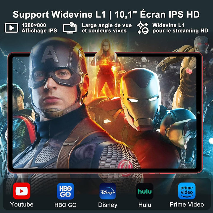 Tablet 10 Zoll Android 15 mit Gemini AI, 30 GB RAM + Erweiterbarer Speicher bis 2 TB, Widevine L1, 5