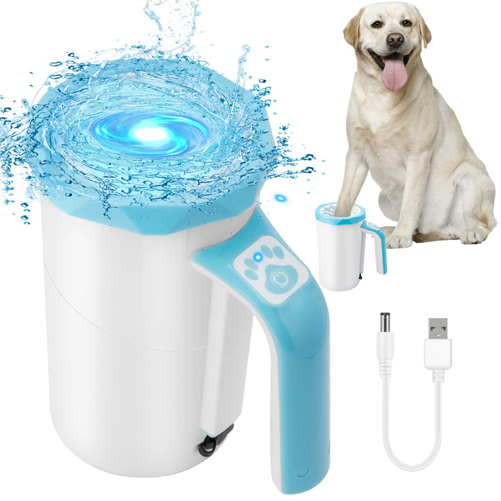 MYPIN Automatischer Hundepfotenreiniger, 7.4V Rechargeable Dog Paw Washer Cup, 2 in 1 Tragbarer Haus