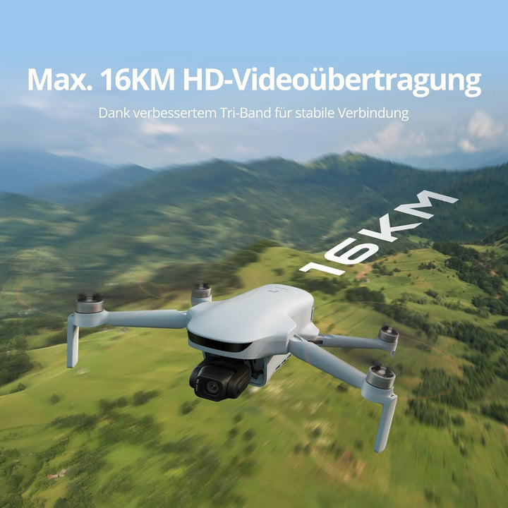 Potensic ATOM 3 Standard-Kit(RC PTD 2), Drohne mit Kamera für Einsteiger, 4K/60fps HDR-Video, 8K Fot