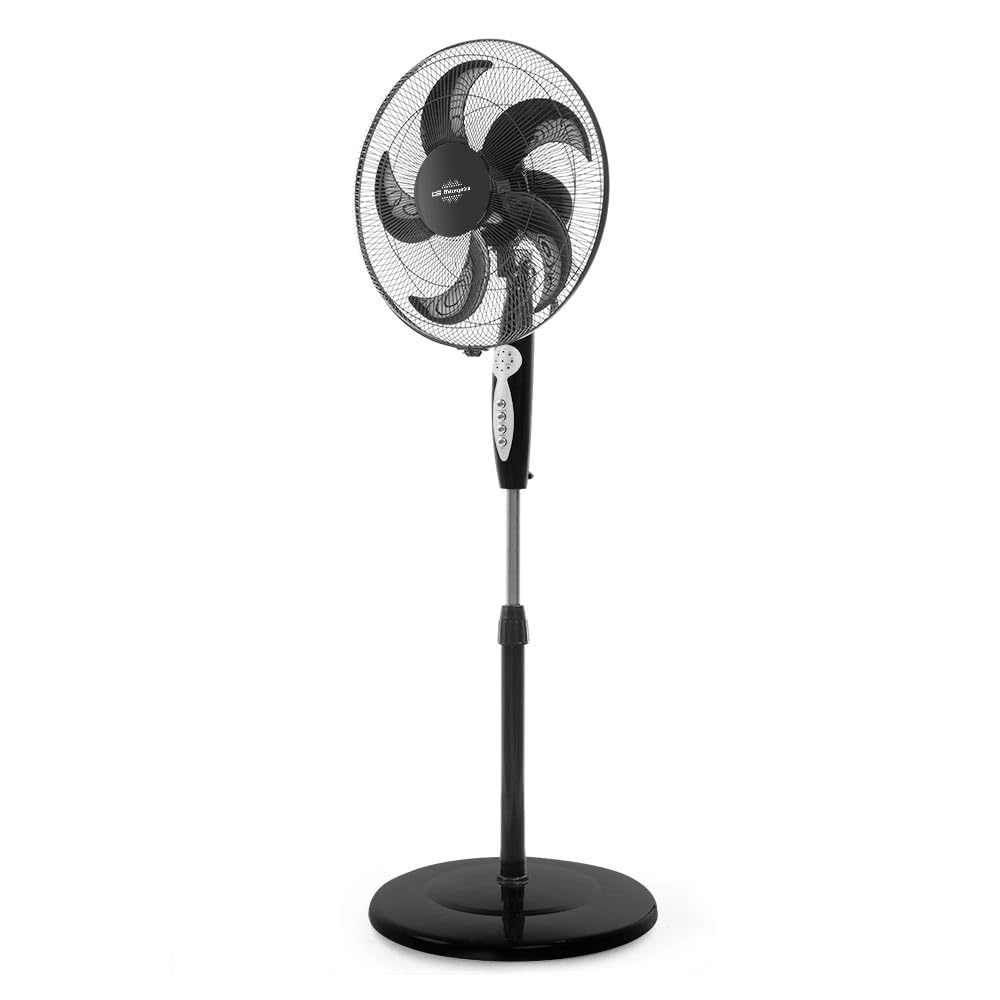 Orbegozo SF 0249 Standventilator, 3 Geschwindigkeiten, Fernbedienung, Timer, Schwingfunktion, leise,