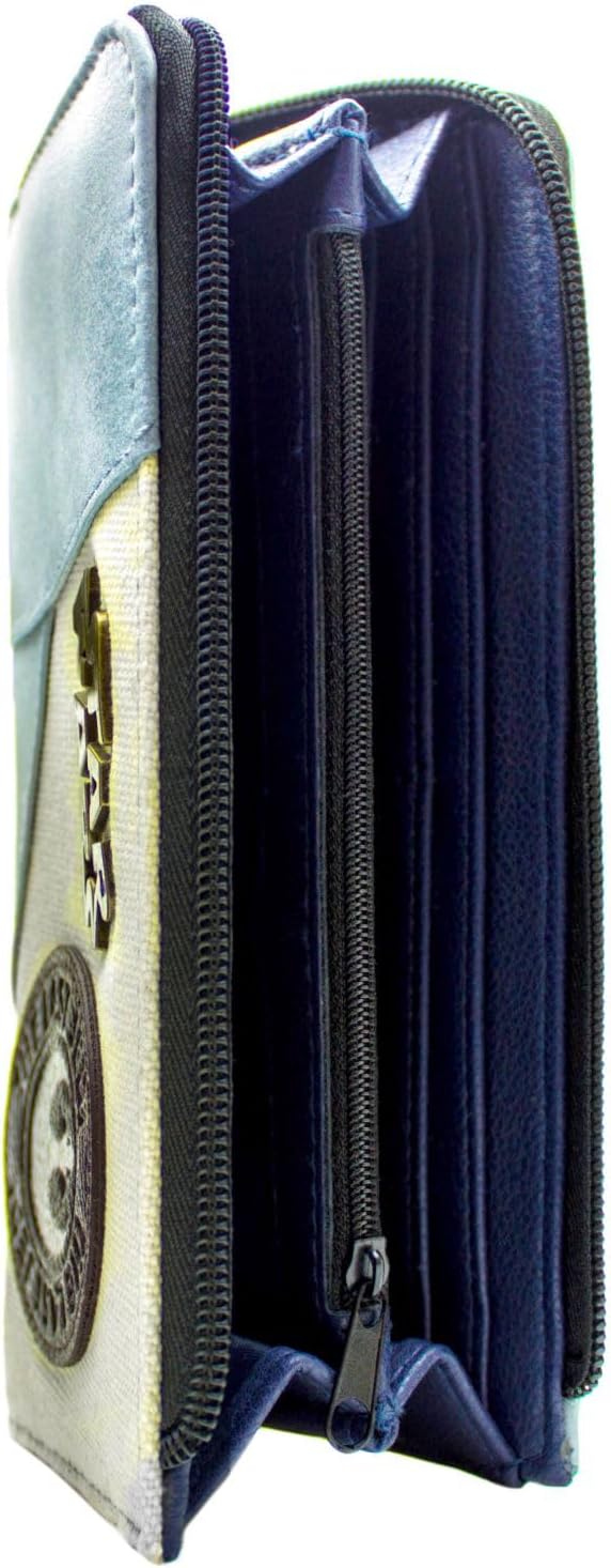 The Last Jedi Star Wars Rey's Outfit Rebel Emblem Portemonnaie Clutch Münzfach & Kartenhalter, Blau