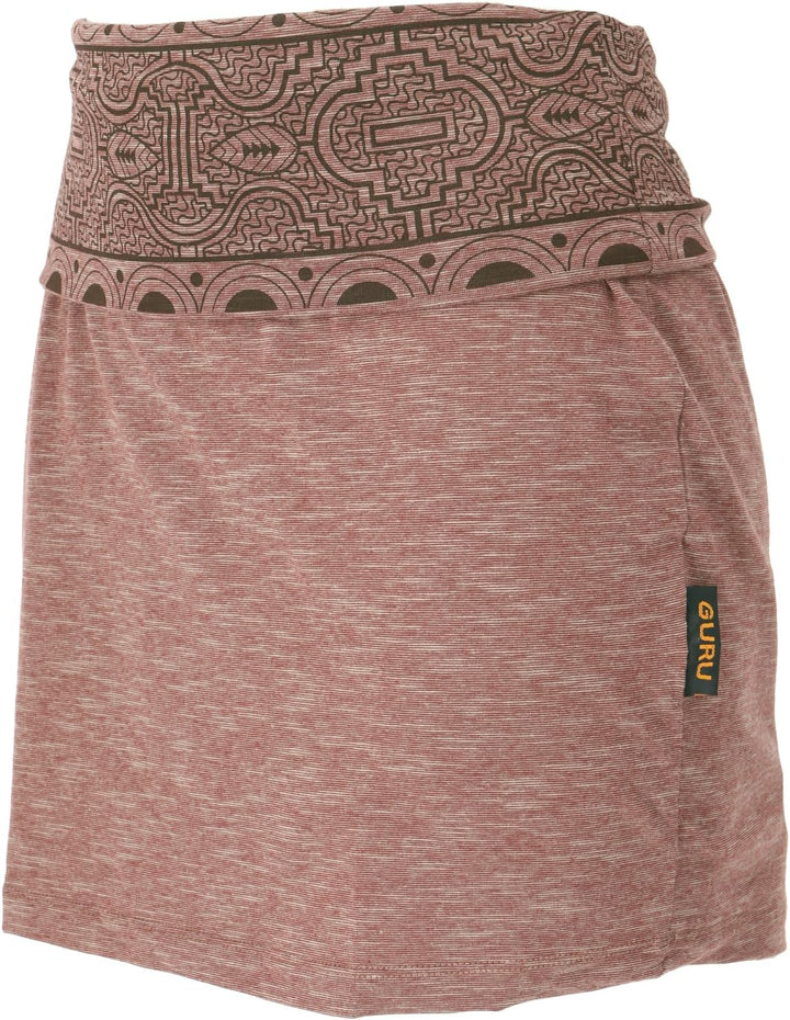 GURU SHOP Minirock aus Bio-Baumwolle, Organic Yoga Rock - Anthrazit, Damen 40 Cappuccino, 40 Cappucc