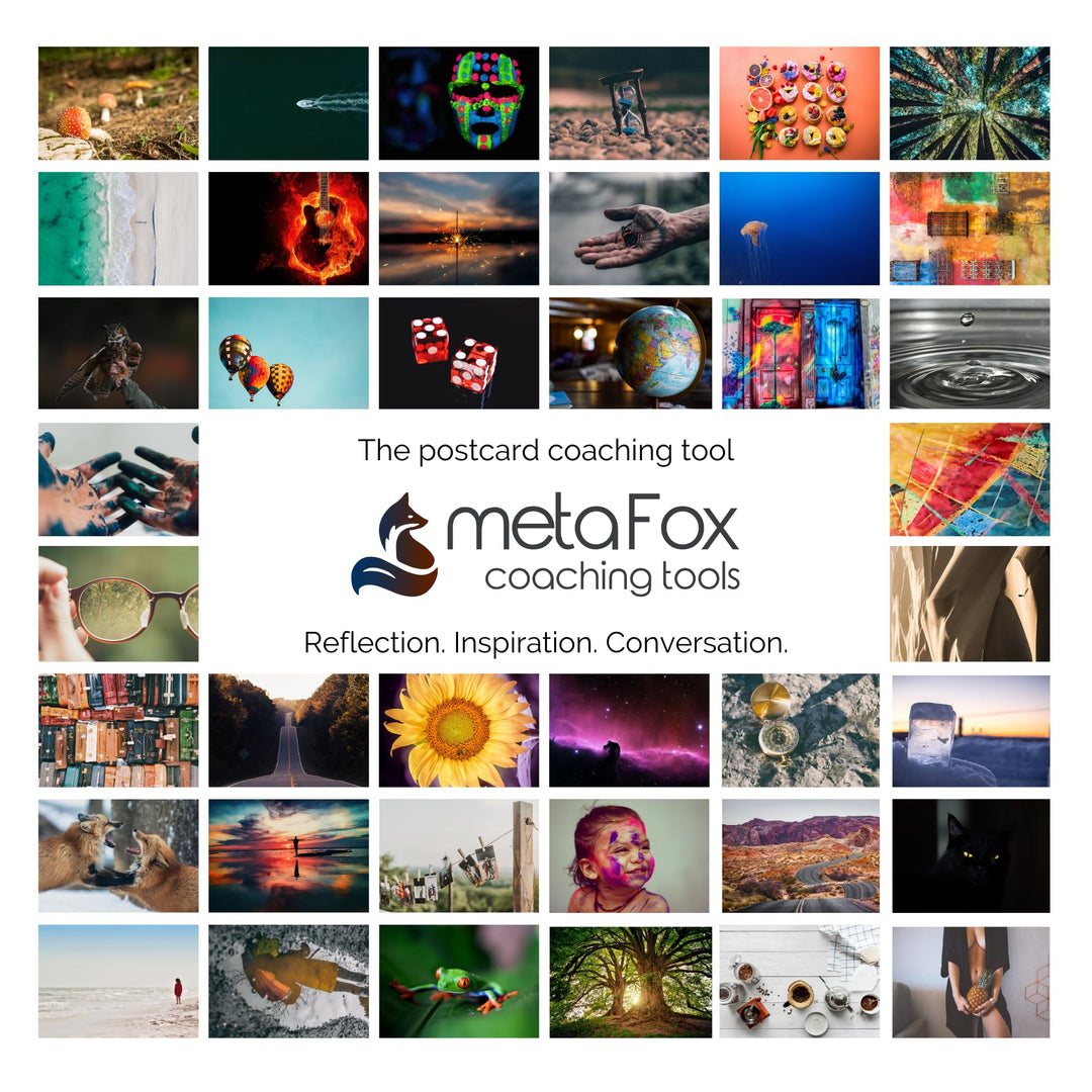 metaFox - 52 Coaching Picture Cards ORIGINAL - Conversation Starter Cards and Facilitation Tools for