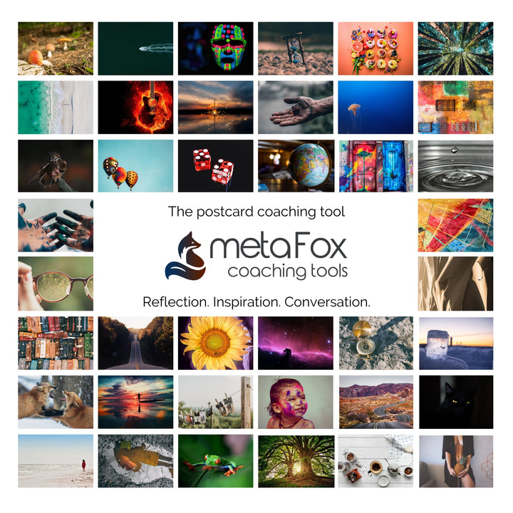 metaFox - 52 Coaching Picture Cards ORIGINAL - Conversation Starter Cards and Facilitation Tools for