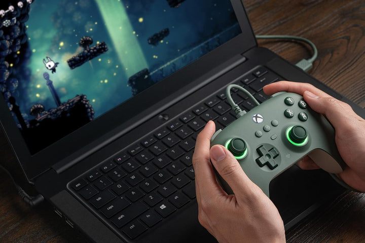 8Bitdo Ultimate C Wired Controller for Xbox, RGB Lighting Fire Ring and Hall Effect Joysticks, Compa