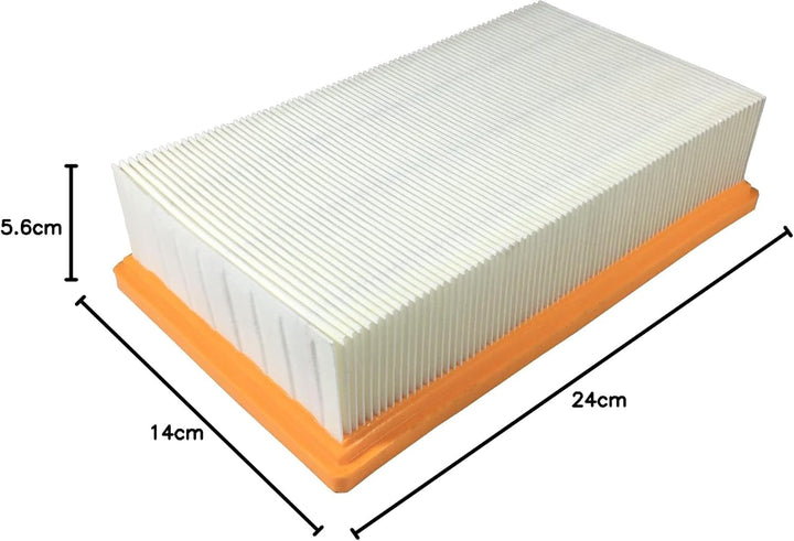 Comedes Zellulose-Flachfaltenfilter für Bosch Sauger GAS 35-55, Ersatz für Bosch Filter 2607432033 (