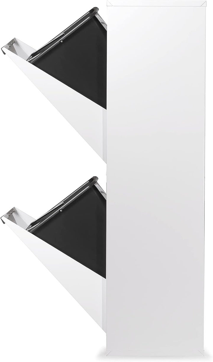 ARREGUI Ecoclas CR201-E Recycling Abfalleimer/Mülleimer aus Stahl, Mülltrennsystem mit 2 entnehmbare