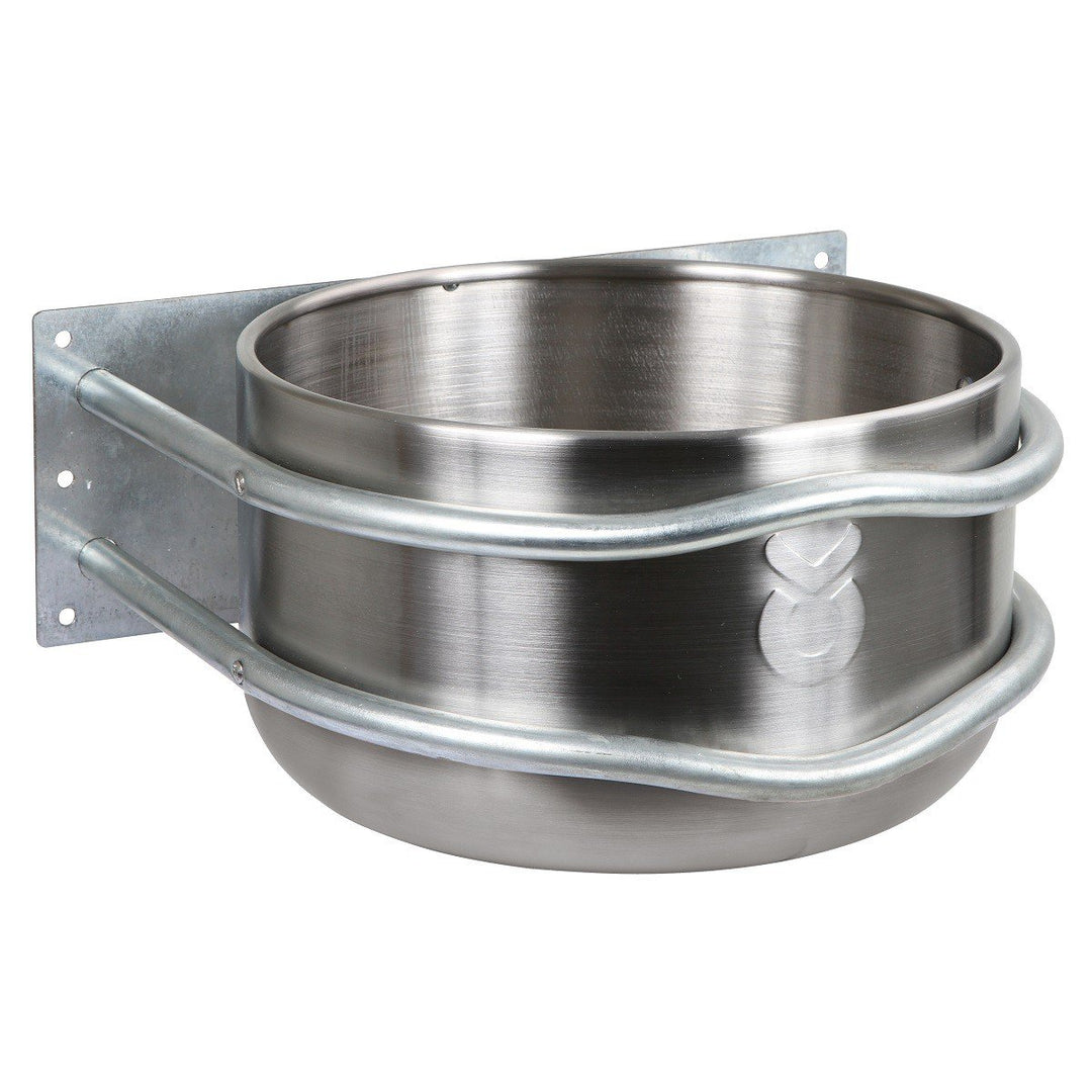 Kerbl 32495 Futtertrog Aluminium, ca. 18 l, mit Ablauf, 44 x 38 x 23 cm