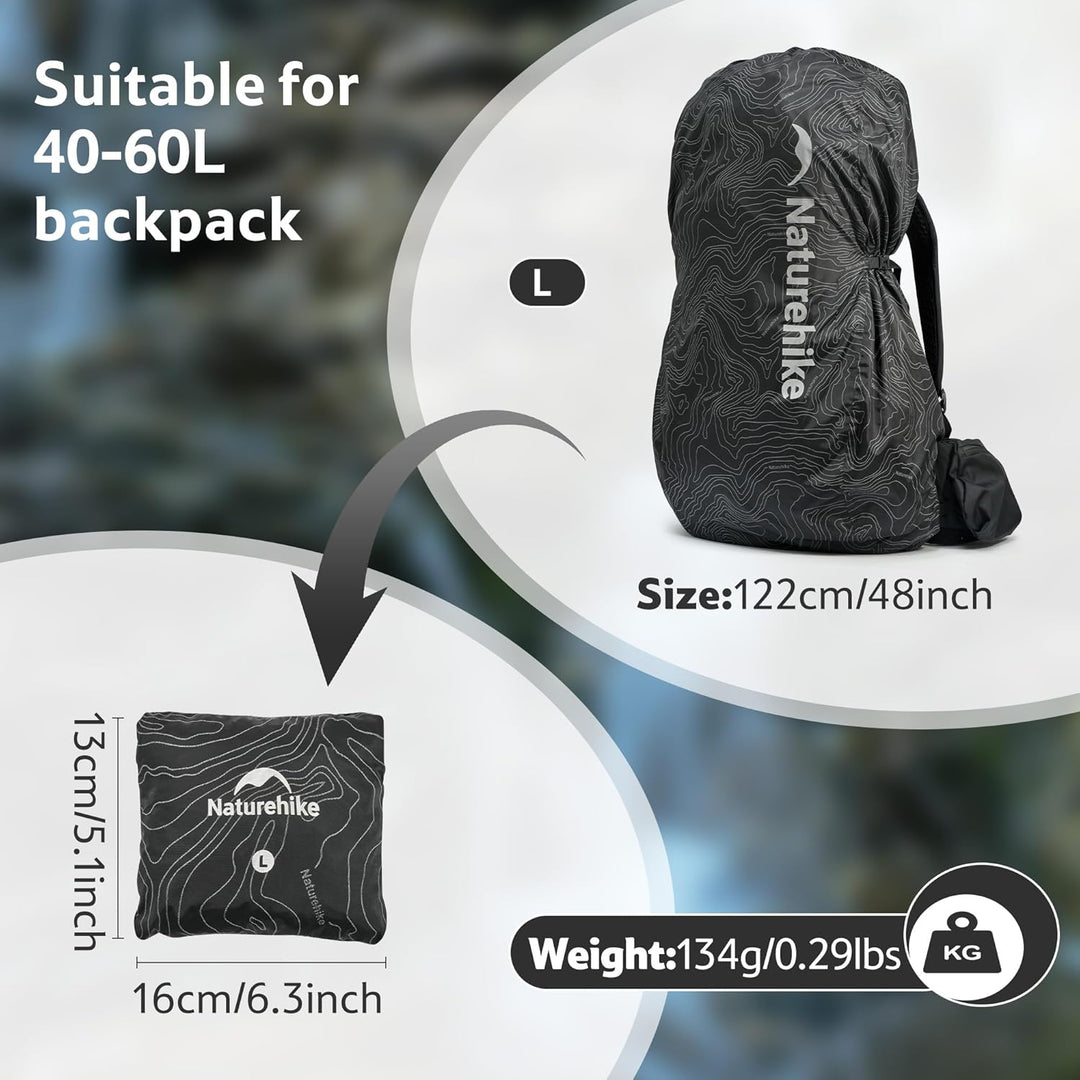 Naturehike Rucksack Regenschutz Wasserdicht Rucksack Abdeckung in Nylon Staubdicht für Outdoor Radfa
