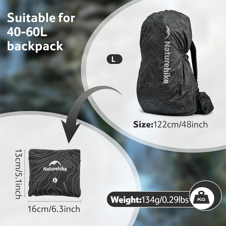 Naturehike Rucksack Regenschutz Wasserdicht Rucksack Abdeckung in Nylon Staubdicht für Outdoor Radfa
