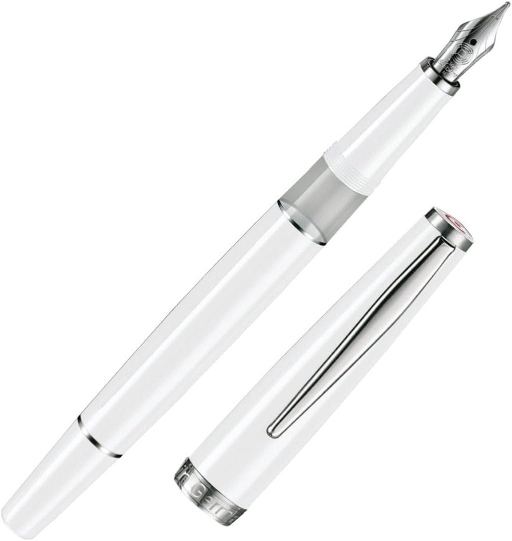 Cleo Skribent Kolbenfüllhalter Classic weiss, Feder:fein (F)