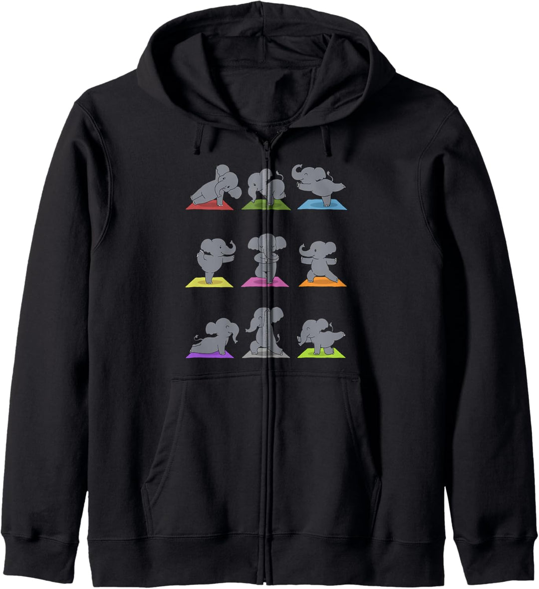 Elefant Yoga Kapuzenjacke