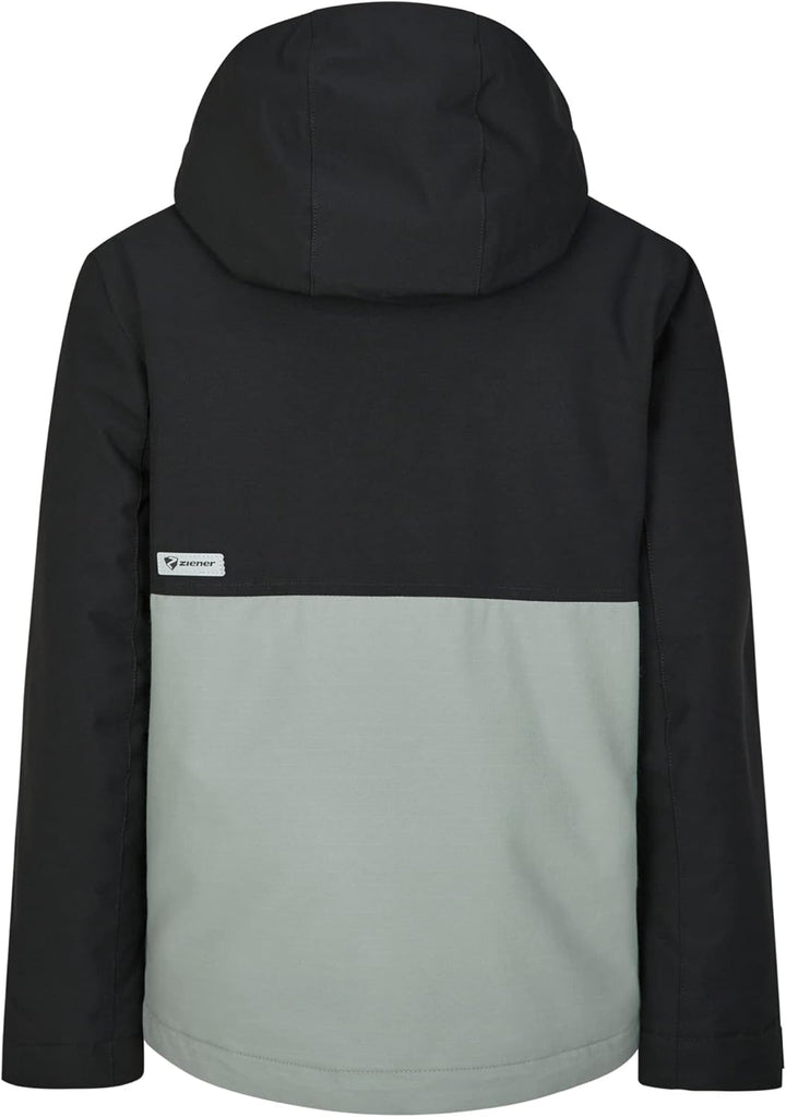 Ziener Mädchen Anefay Ski-Jacke, Winter-Jacke | wasserdicht, winddicht, warm (1er Pack) 128 Schwarz,