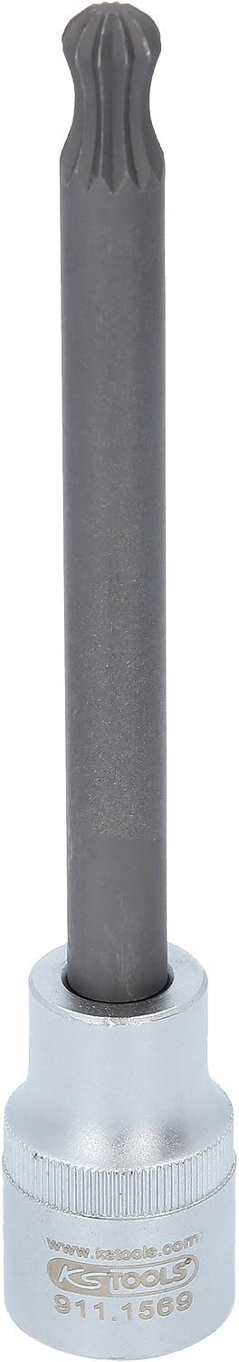 KS TOOLS 1/2" Spezial-Bit-Stecknuss, Vielzahn-Schrauben, Kugelkopf, 10 mm