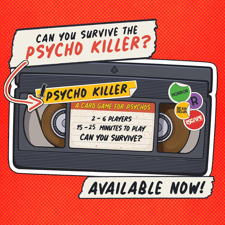 Psycho Killer: The Card Game - A game for Psychos, Multicolor, 5.08 x 5.08 x 5.08 cm