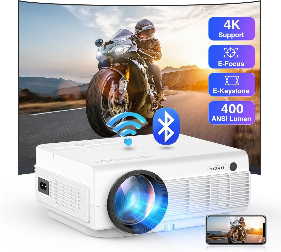 Beamer, YEZMEK Native 1080P 15000 Lumen Full HD 5G WiFi Bluetooth Beamer, Mini LED Beamer 4K Unterst