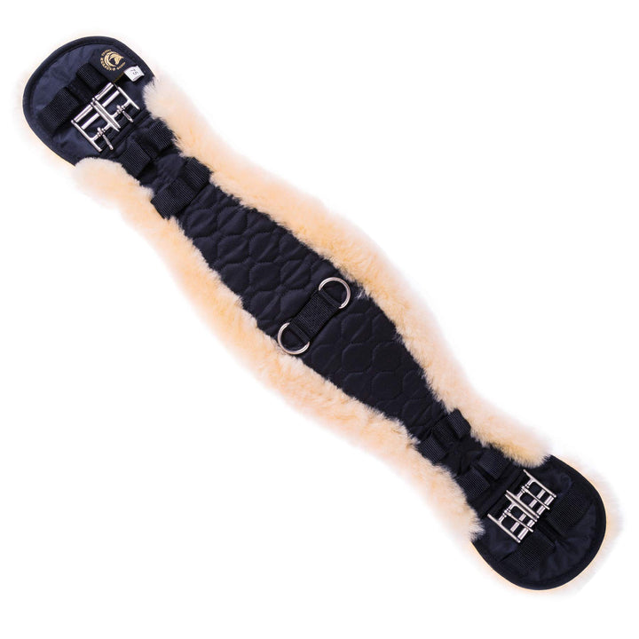 Merauno® Lammwolle Western Mondgurt Sattelgurt, aus Qualitäts Merino Lammwolle, Spezielle Anatomisch