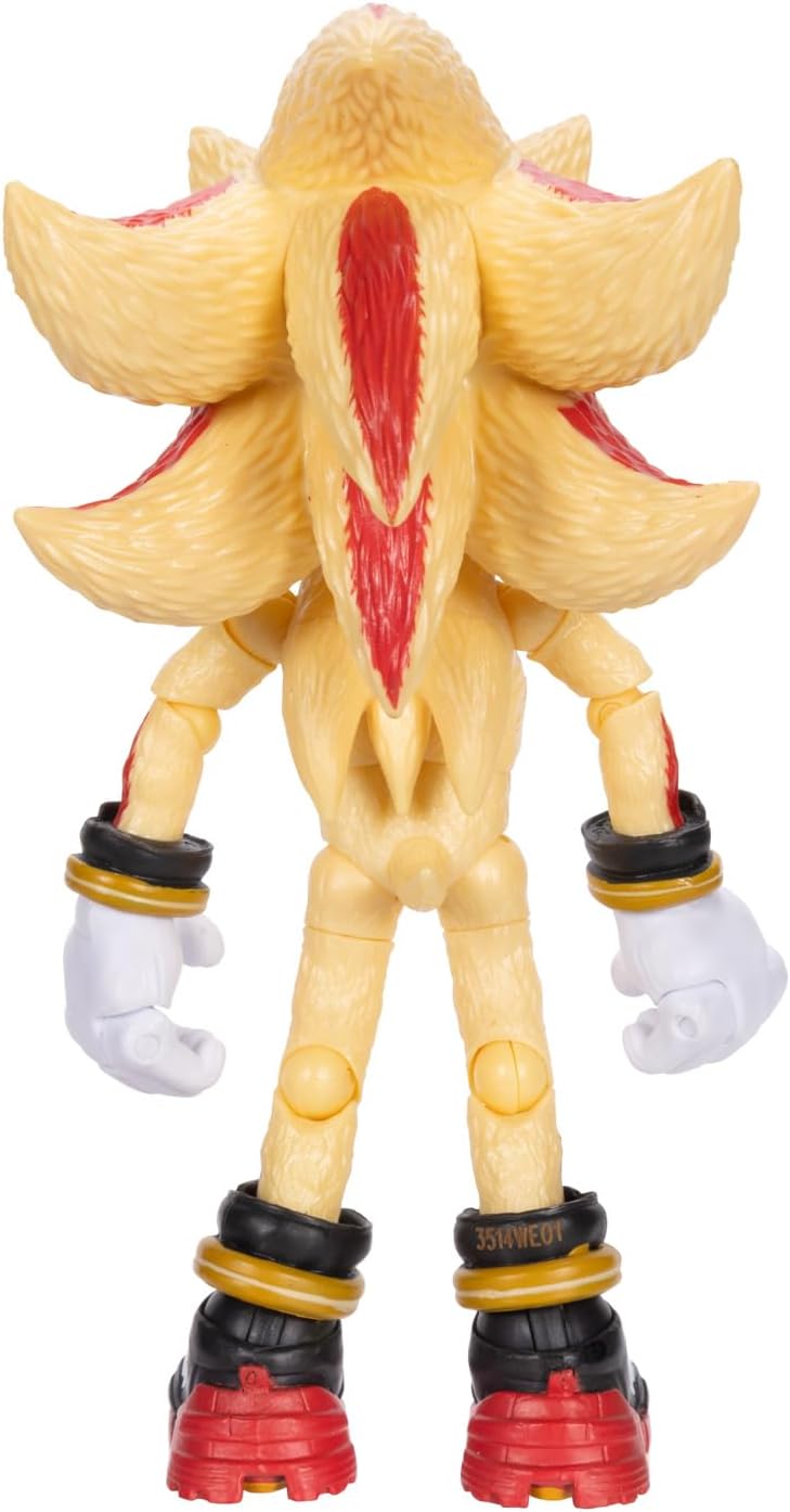 Sonic The Hedgehog Sonic 3 Movie Super Shadow Actionfigur von Jakks Pacific, 13 cm gross, hochbewegl