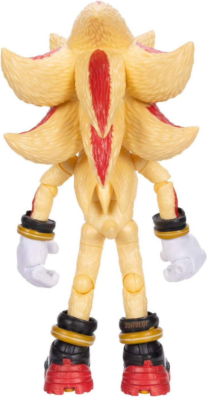 Sonic The Hedgehog Sonic 3 Movie Super Shadow Actionfigur von Jakks Pacific, 13 cm gross, hochbewegl
