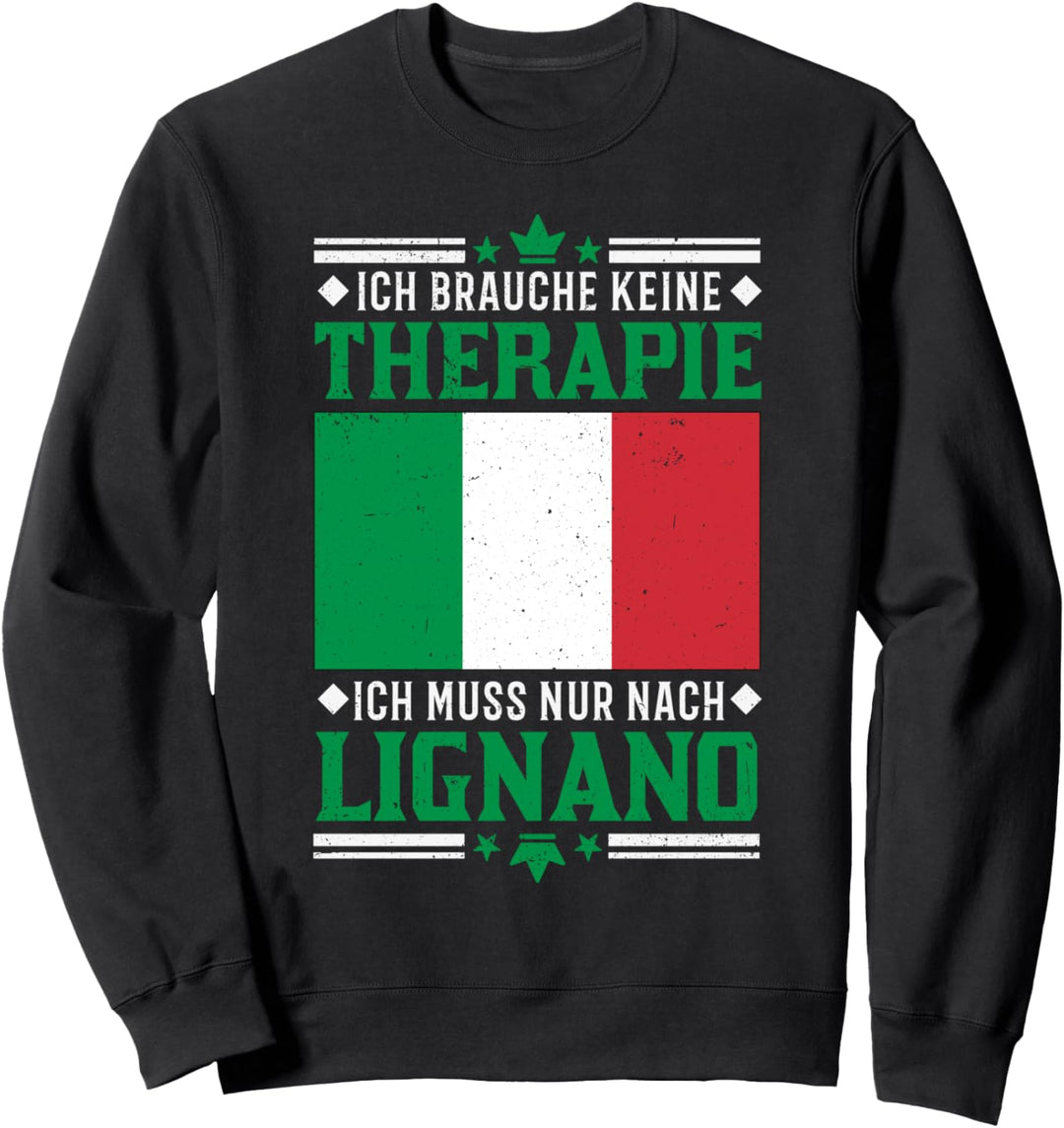 Lignano Urlaub Italienische Flagge Italien Reise Sweatshirt